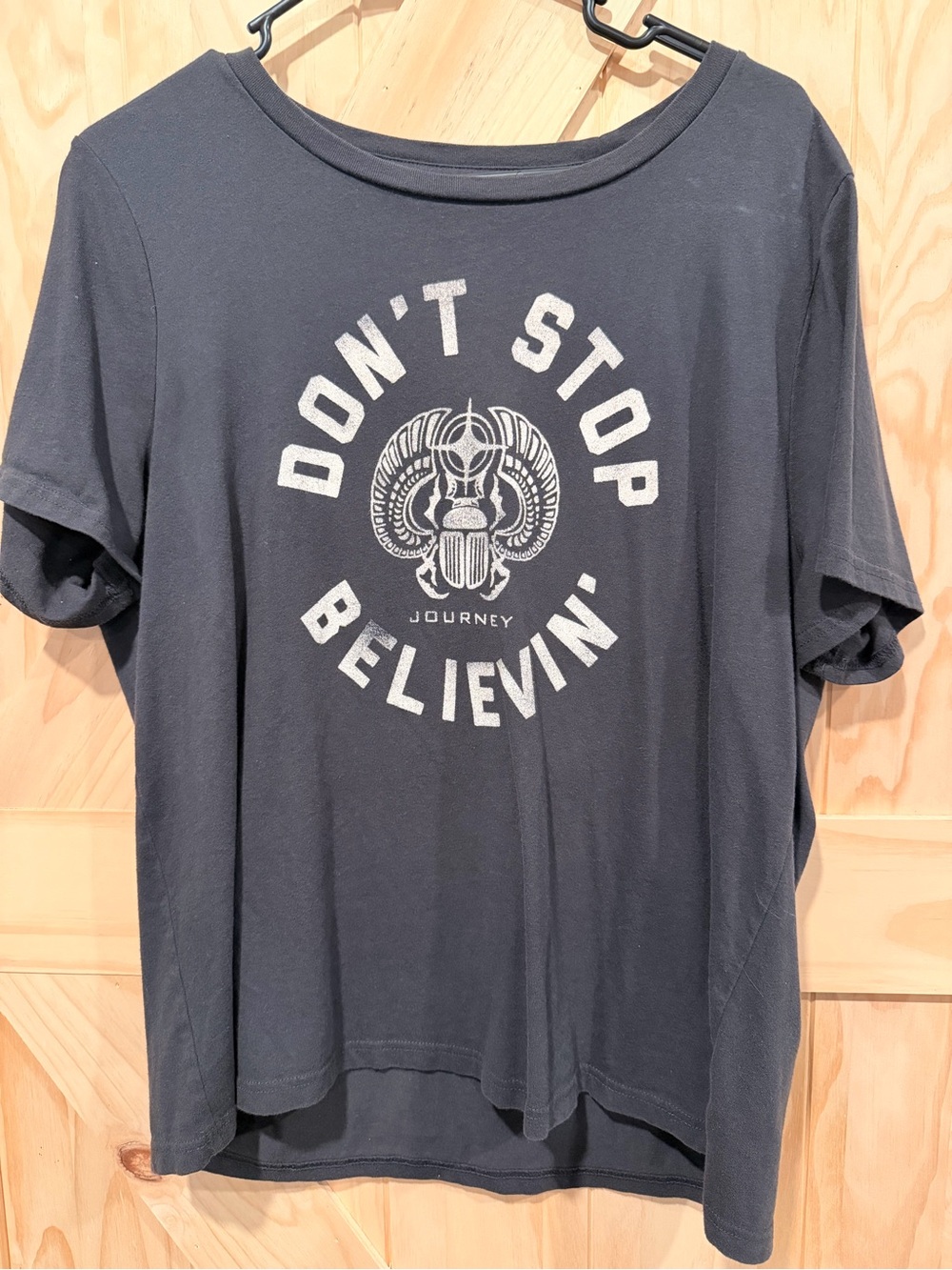 Women’s XL Journey for Lucky Brand - Don't Stop Believin' Graphic Tee - Black